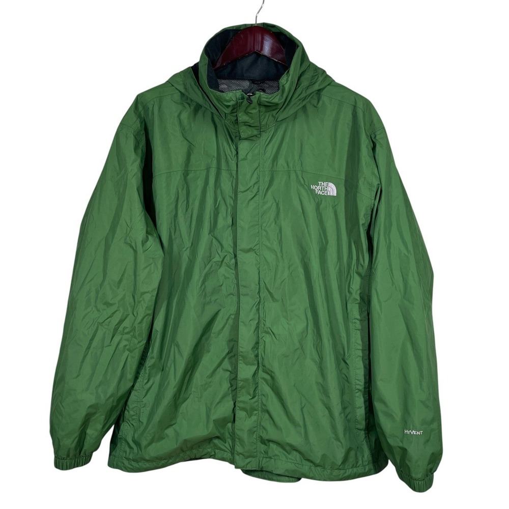 The North Face Resolve Jacket Mens 2XL Green HyVent Breathable Waterproof AR9T